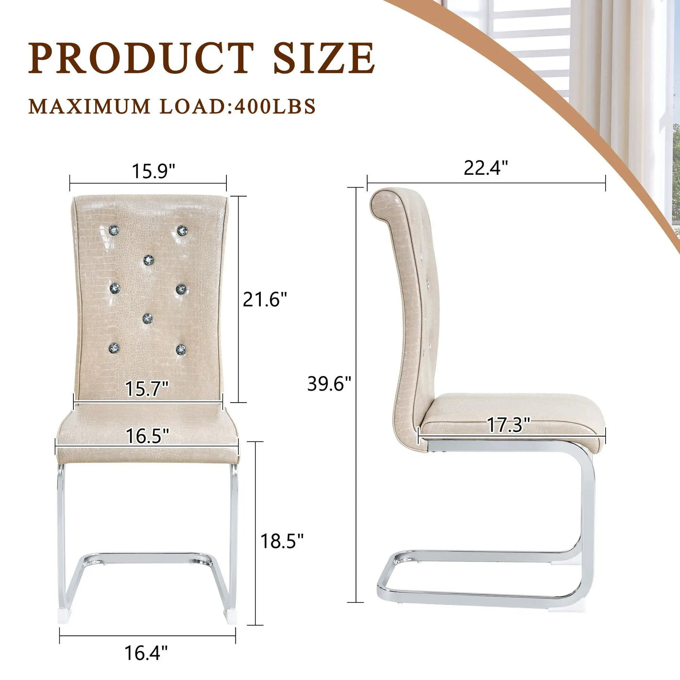 Elegant Design Upholstered Dining Chairs by Unique Piece Furniture