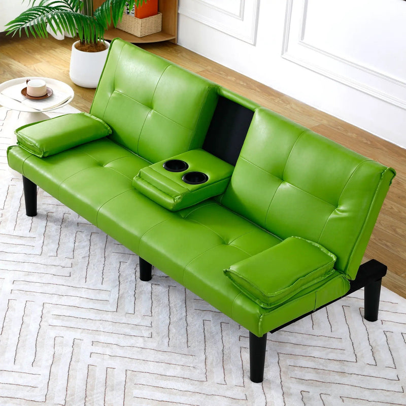 Sofa Bed With Foldable Design And Cup Holder by HouseOfZazla