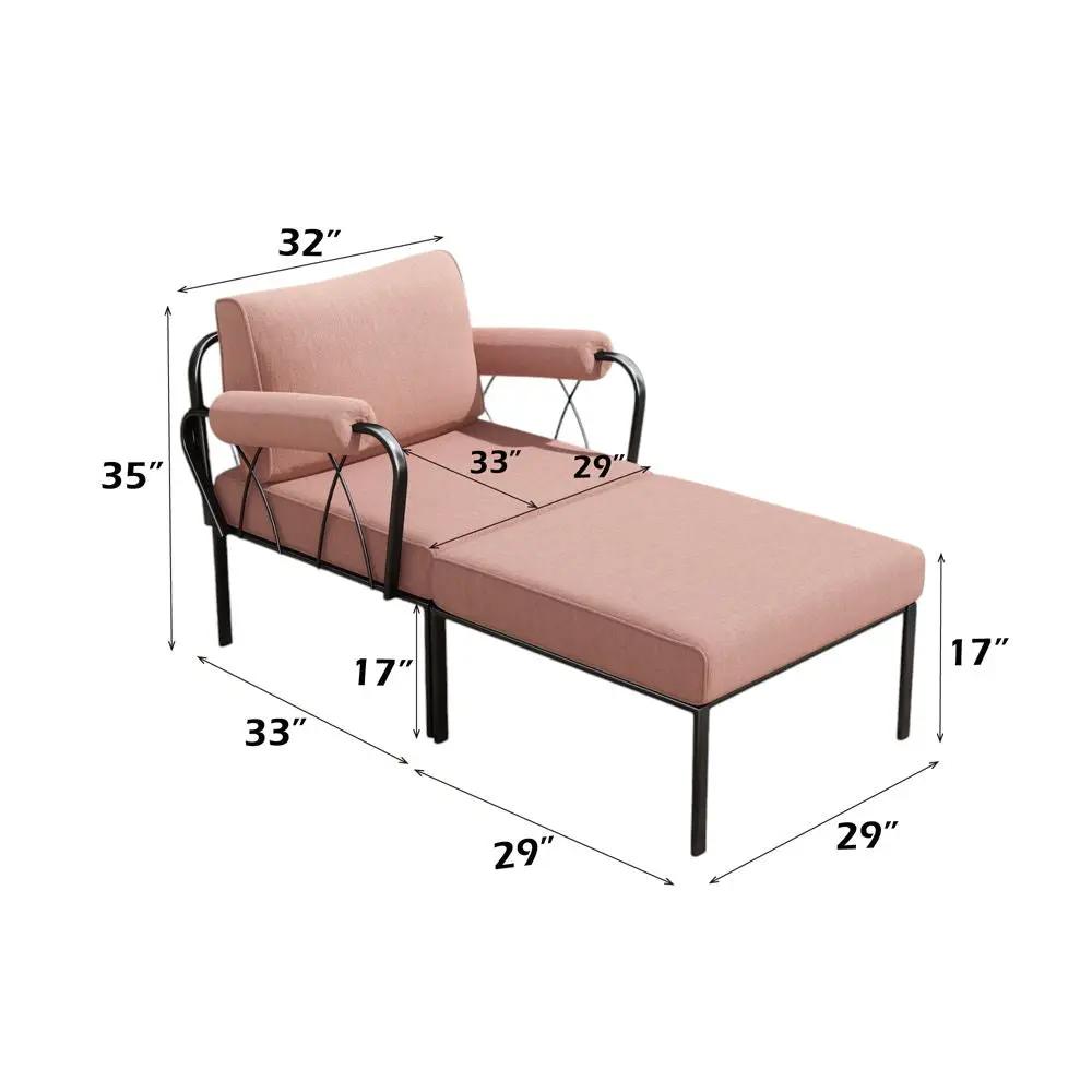 Rajni - Patio Arm Chair - Pink Fabric & Black by Unique Piece Furniture