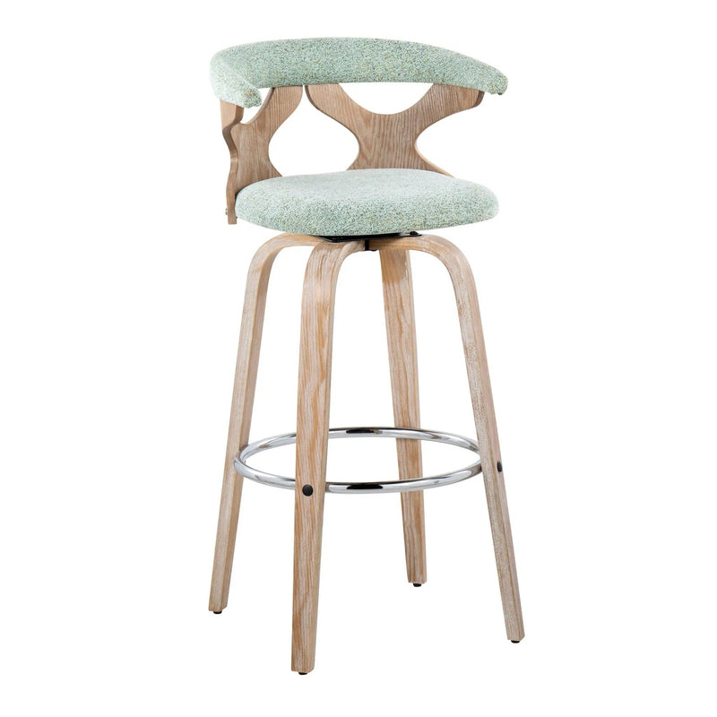 Gardenia - Contemporary Fixed Height Barstool With Swivel With Round Footrest (Set of 2) by Unique Piece Furniture