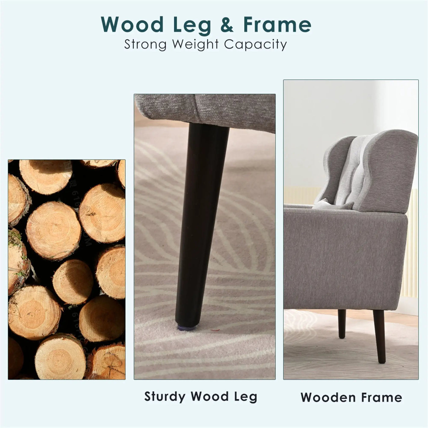 Modern Accent Chair, Arm Chairs For Living Room, Upholstered Mordern Armchair, Comfy Soft Padded Lounge Chair In Small Space, Bedroom, With Pillow, Solid Wood Leg by HouseOfZazla