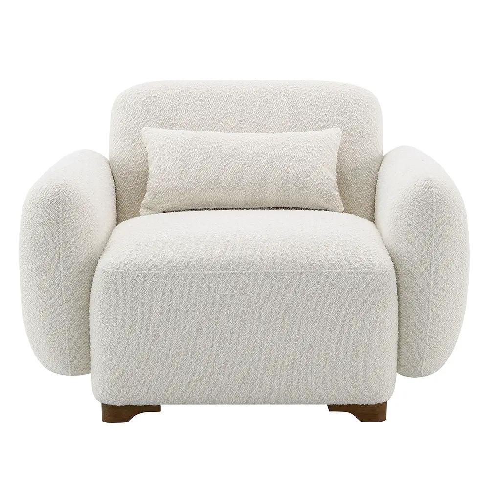 Darius - Chair With Pillow - Beige Boucle by Unique Piece Furniture