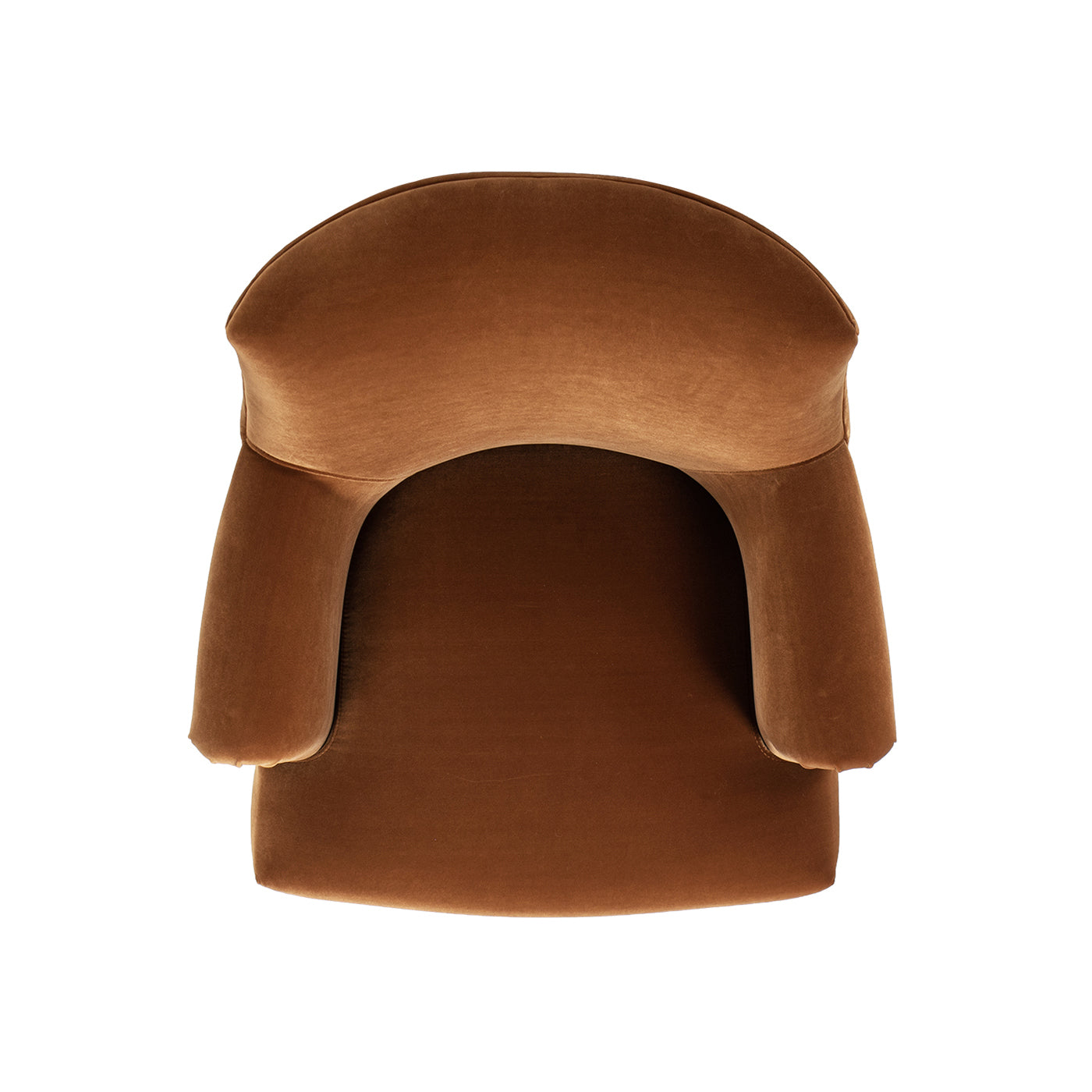 Eloise 30' Pleated Sock Arm Accent Armchair, Burnt Orange Performance Velvet by HouseOfZazla