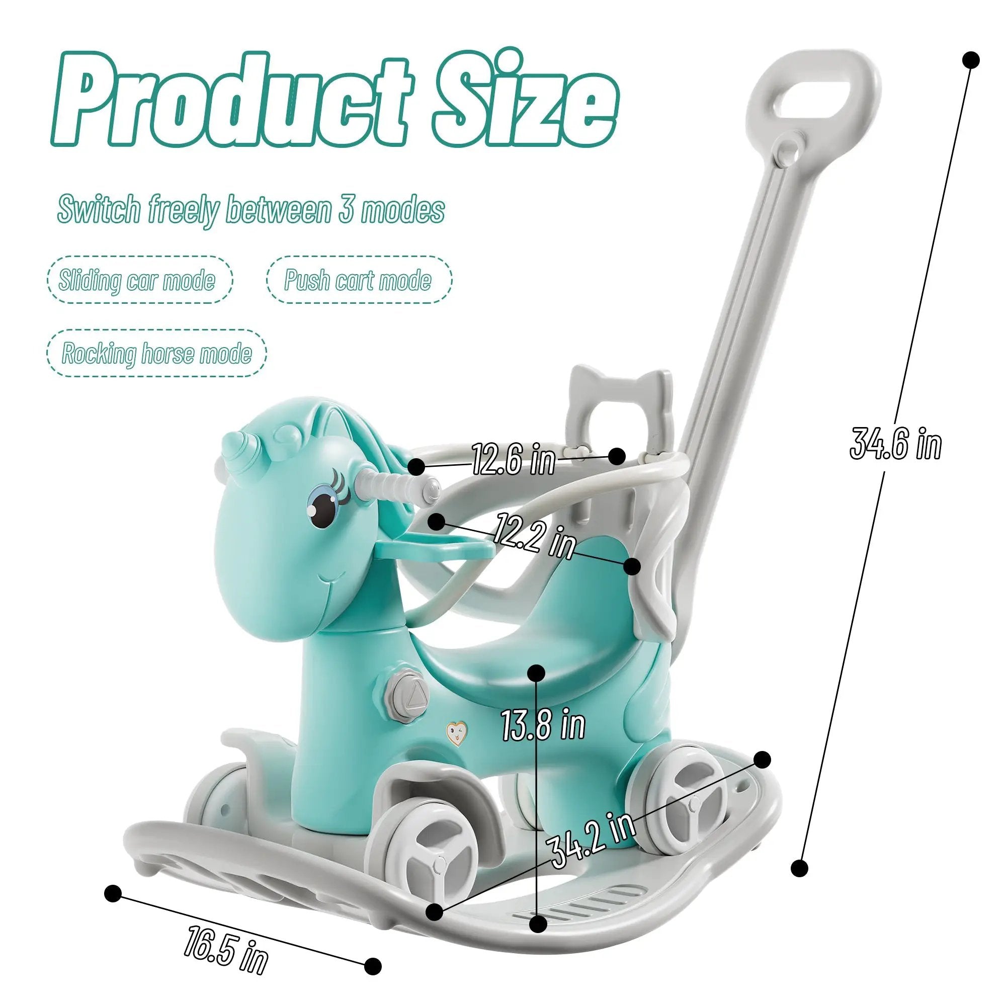 Rocking Horse for Toddlers - Balance Bike Ride-On Toy by HouseOfZazla