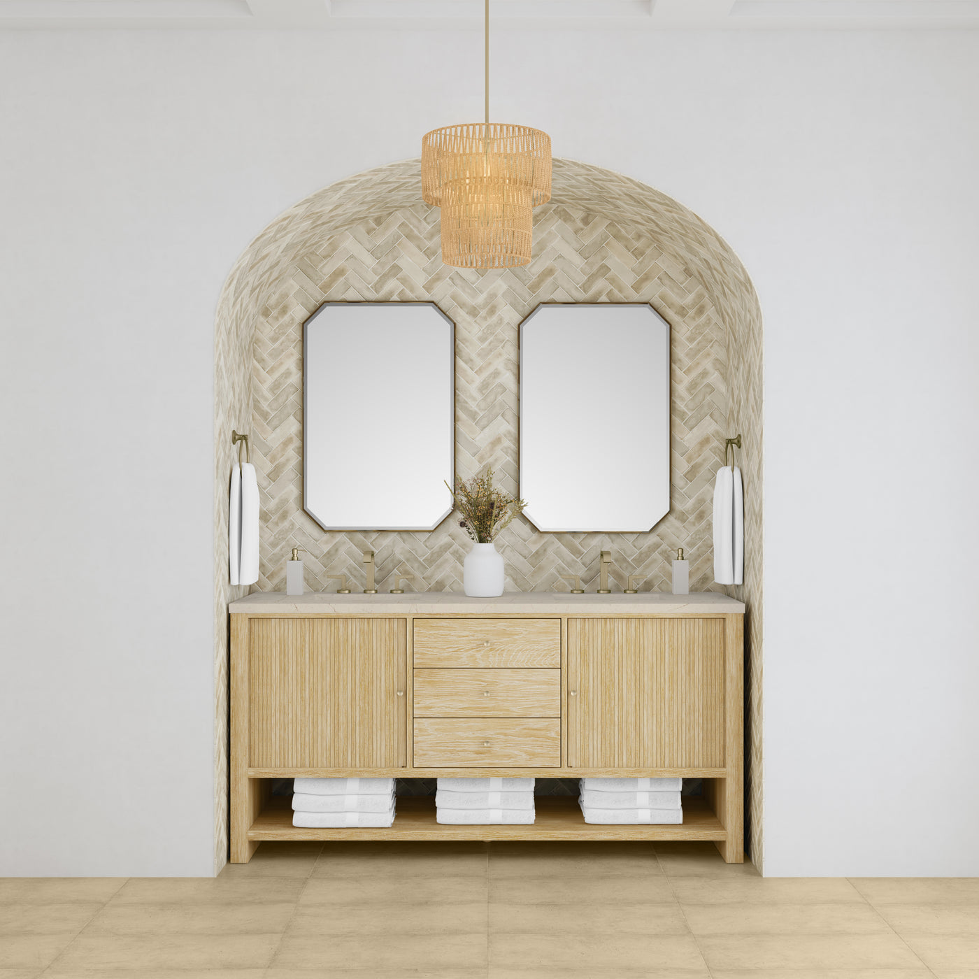 James Martin Marigot 72" Double Bathroom Vanity, Sunwashed Oak, view 24