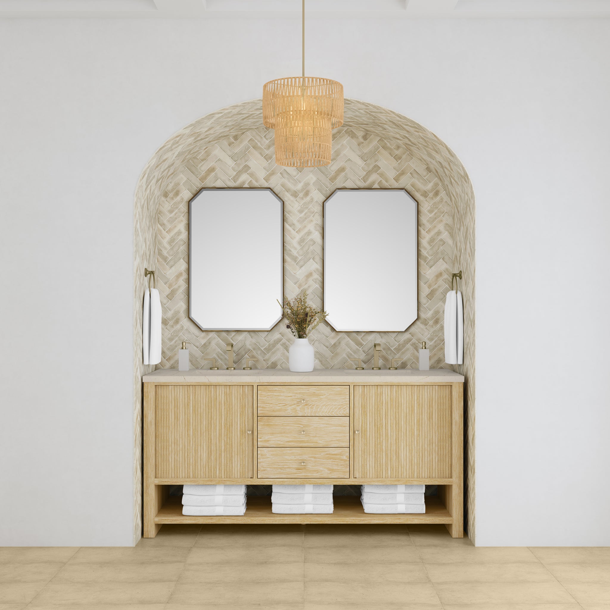 James Martin Marigot 72" Double Bathroom Vanity, Sunwashed Oak, view 24