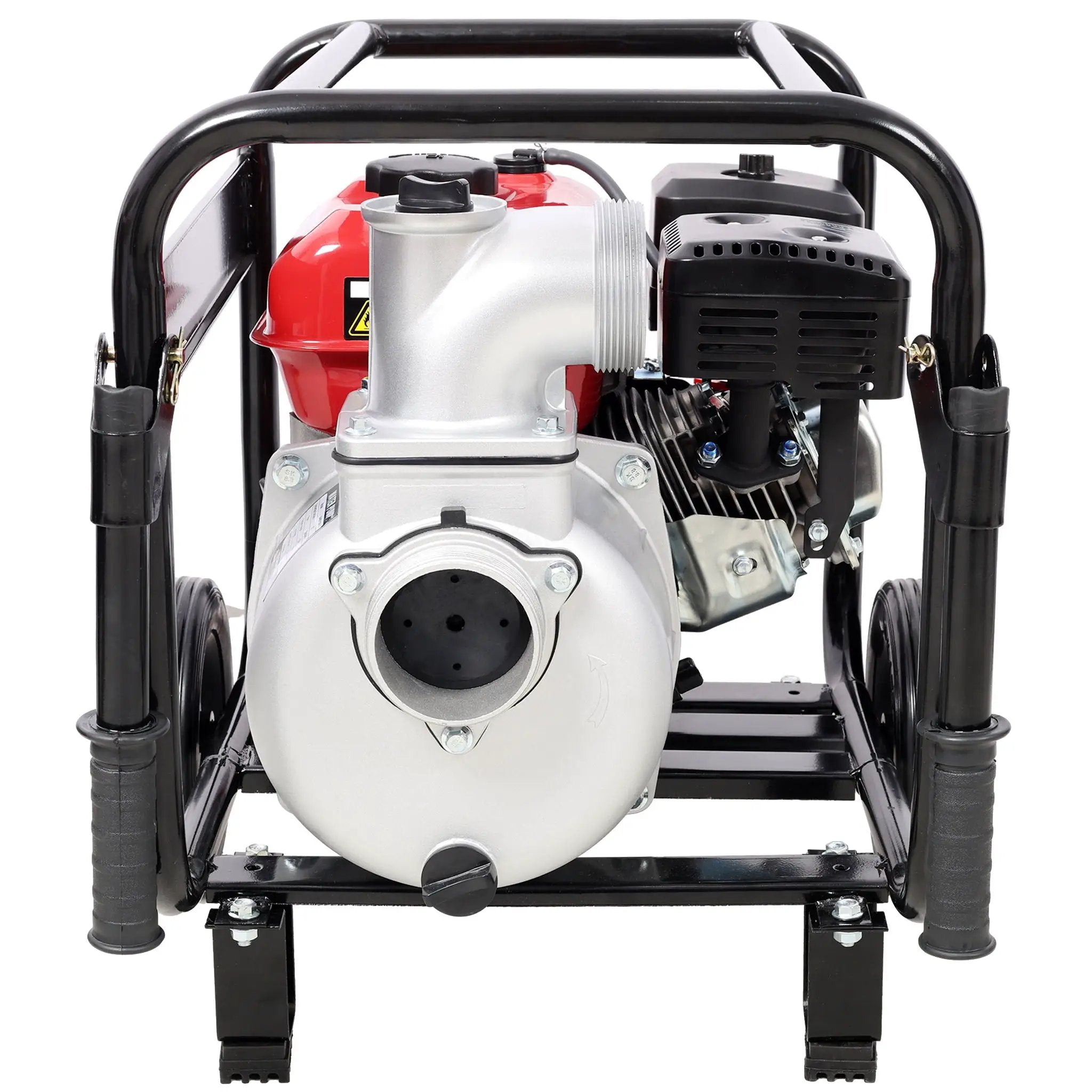 Gas Engine Powered Water Pump 3" Inlet & Outlet 7Hp 212Cc Epa Certified With Wheels And Handle - Black / Red by HouseOfZazla
