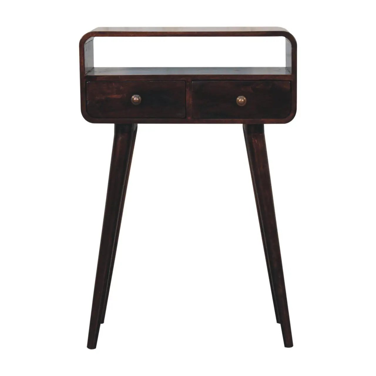 Solid Wood Curved Console Table by Unique Piece Furniture