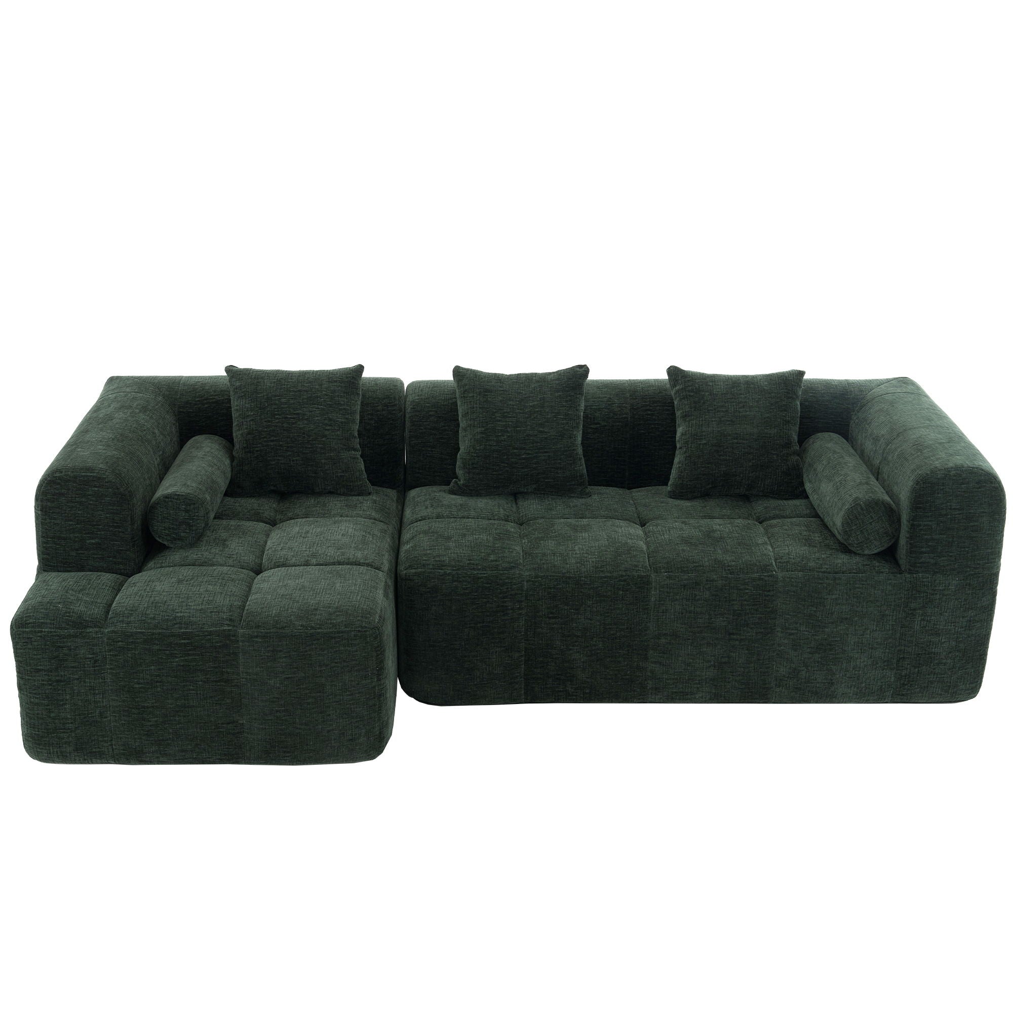 Sectional Free Combined Sofa With 2 Side Pockets by HouseOfZazla