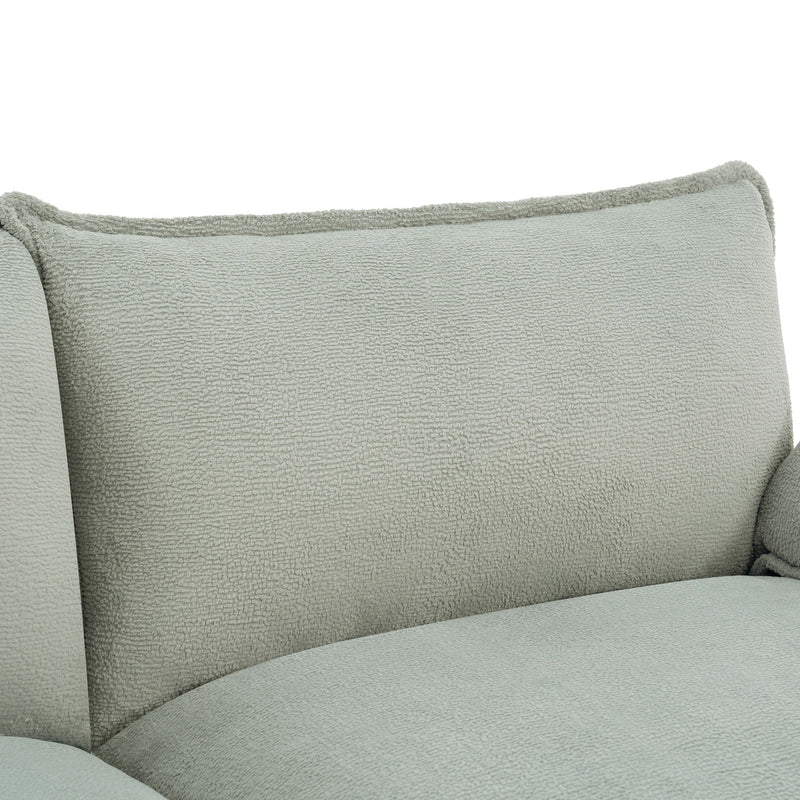 Modern Loveseat Sofa, Upholstered Couch With Side Storage Pockets by HouseOfZazla