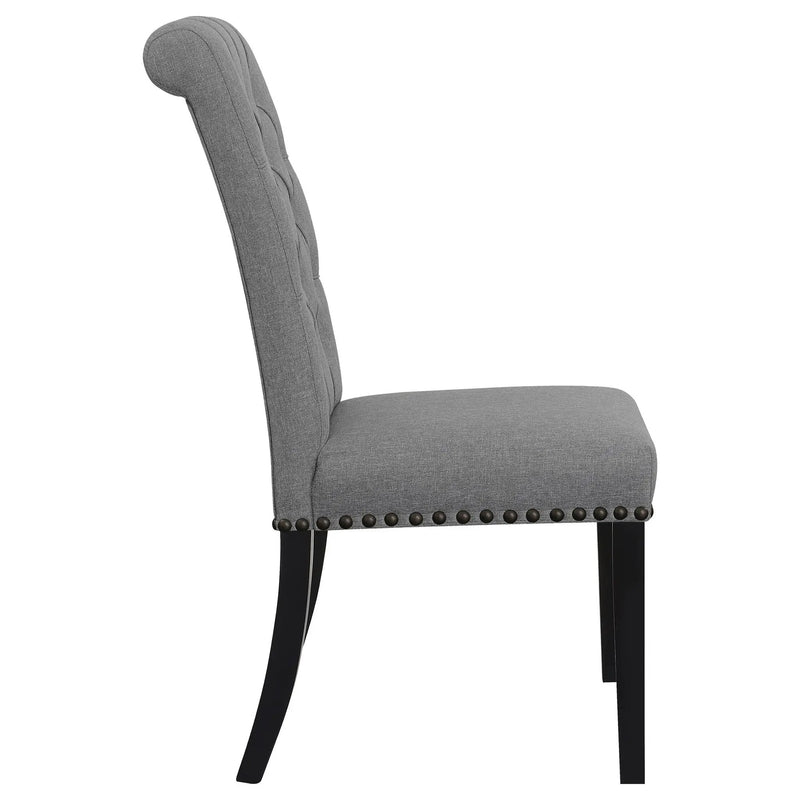 Tufted Rolled Backrest Side Chairs (Set of 2)