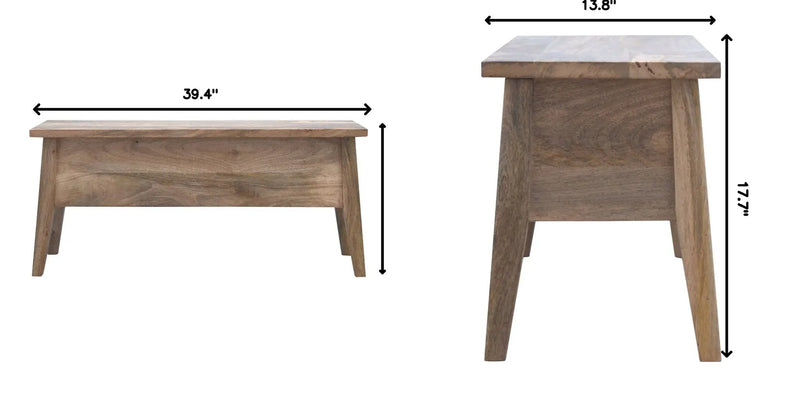 Lid Up Storage Bench - Oak by HouseOfZazla