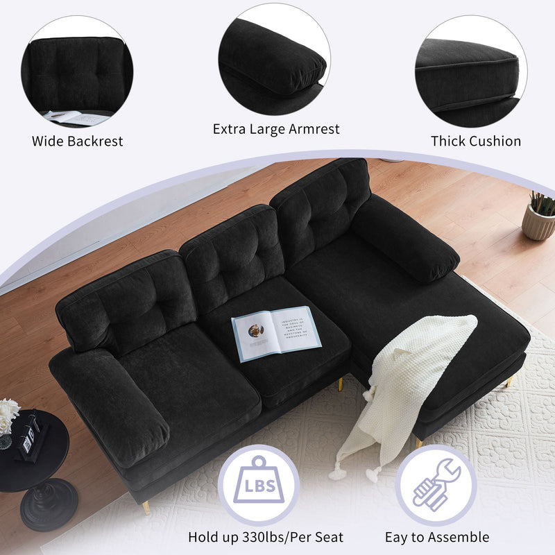 Modern L Shaped Sectional Sofa For Living Room by HouseOfZazla