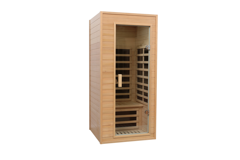 Hemlock One-person far infrared roof embedded indoor sauna room (Left & Right) by HouseOfZazla