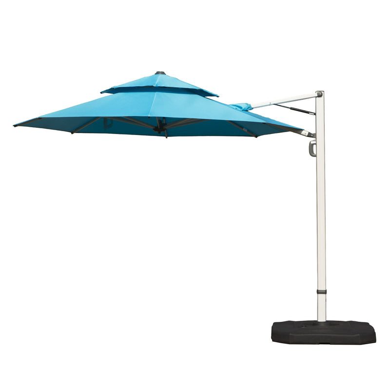 Round Cantilever Umbrella with Center Pole, Lake by HouseOfZazla