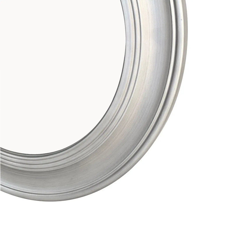 Vintage Round Wall Mirror, Brushed by HouseOfZazla