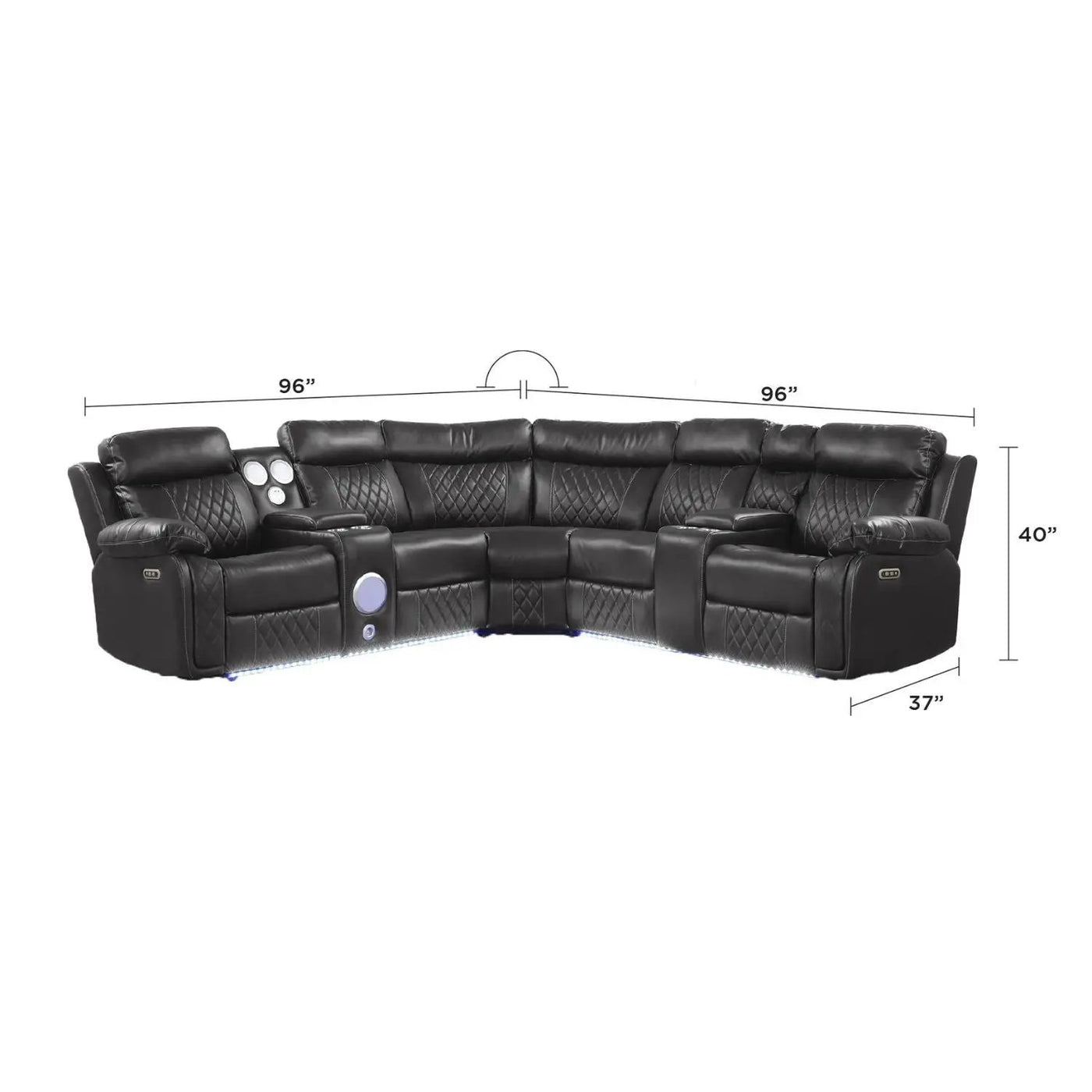 Lacrosse - Power Reclining Sectional Sofa by HouseOfZazla