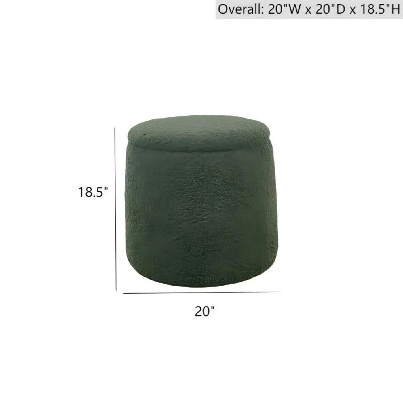 Elegant Round Storage Ottoman Upholstered by Unique Piece Furniture