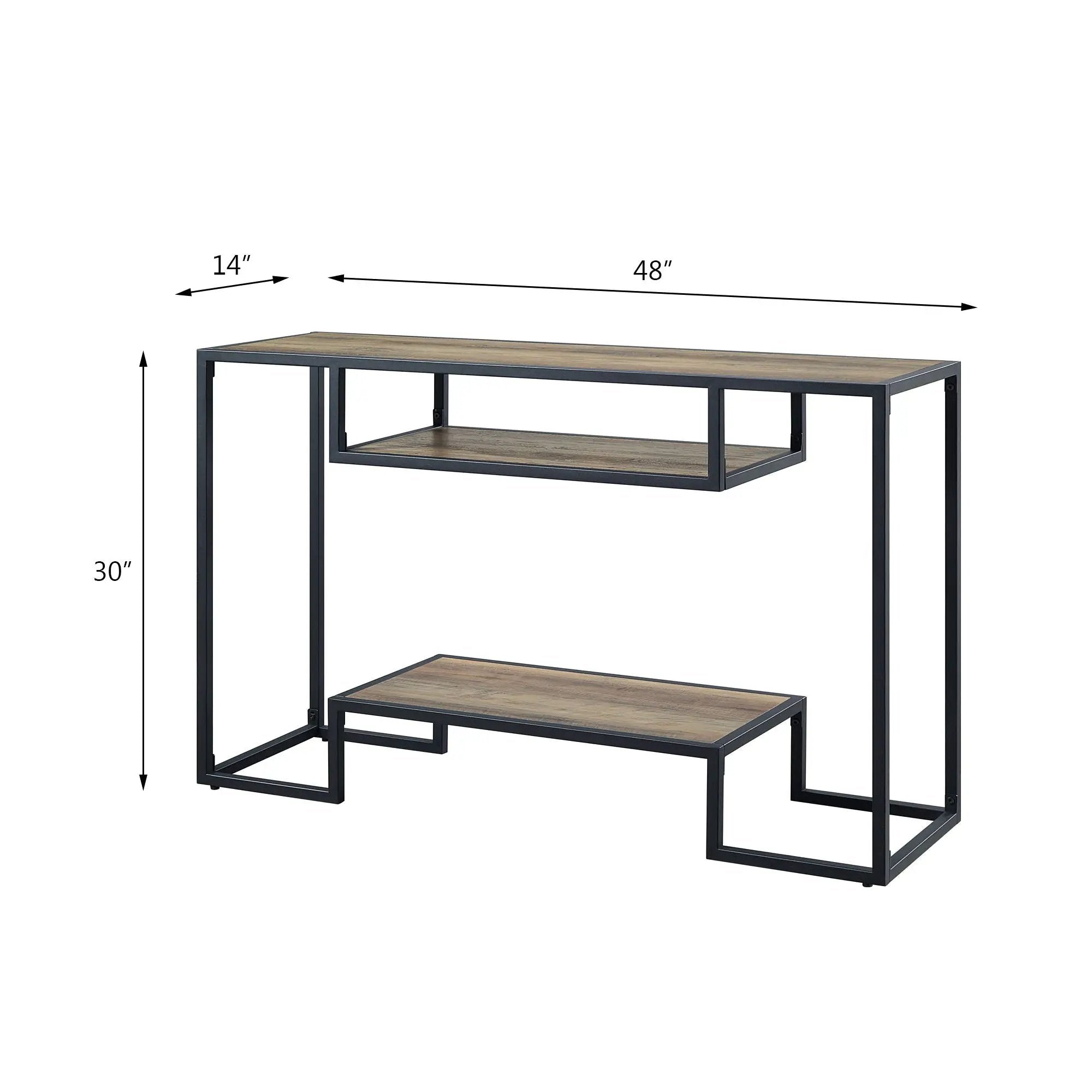 Idella - Sofa Table - Rustic Oak / Black by Unique Piece Furniture
