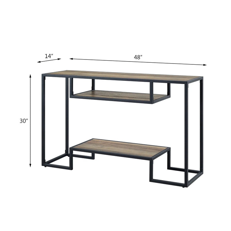 Idella - Sofa Table - Rustic Oak / Black by Unique Piece Furniture