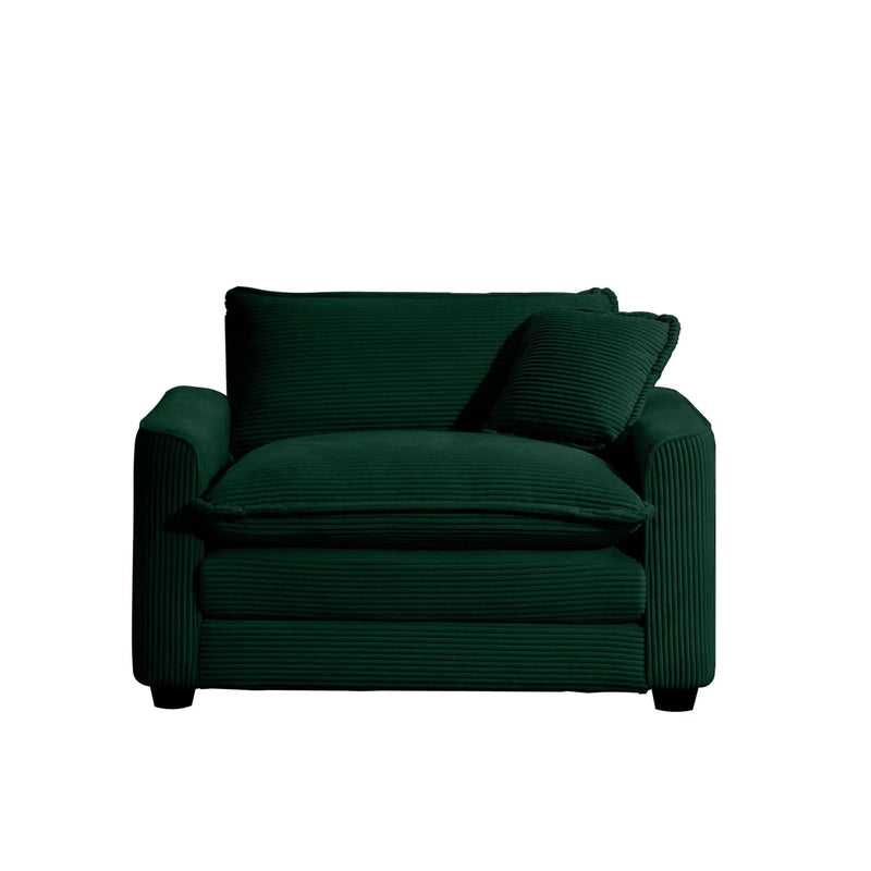 Modern Classic Fabric Single Chair Deep Seat Sofa With Pillow by Unique Piece Furniture