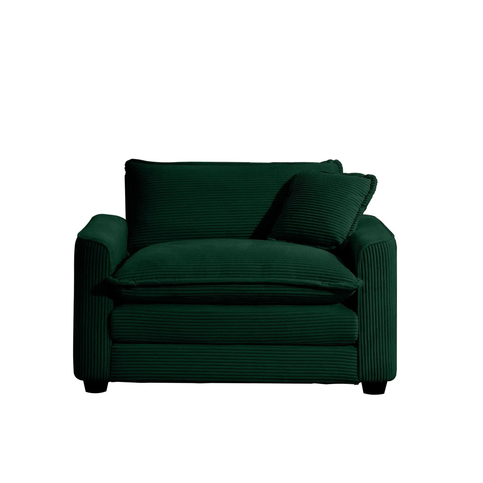 Modern Classic Fabric Single Chair Deep Seat Sofa With Pillow by HouseOfZazla