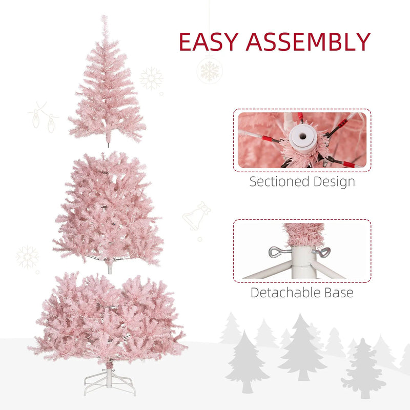 HOMCOM 7.5' Tall Prelit Christmas Tree by HouseOfZazla