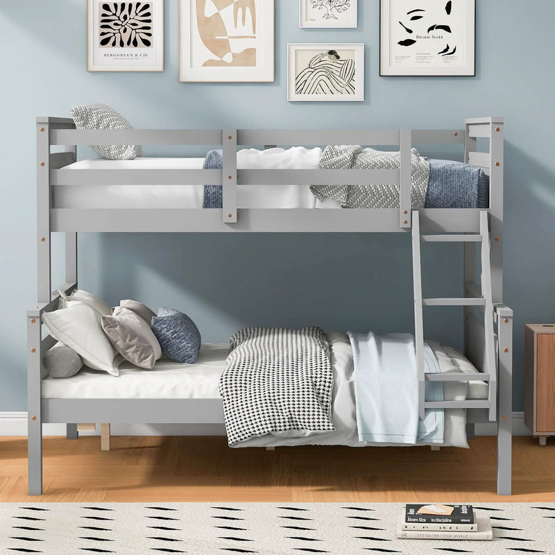 Bunk Bed With Ladder And Safety Guardrail by HouseOfZazla