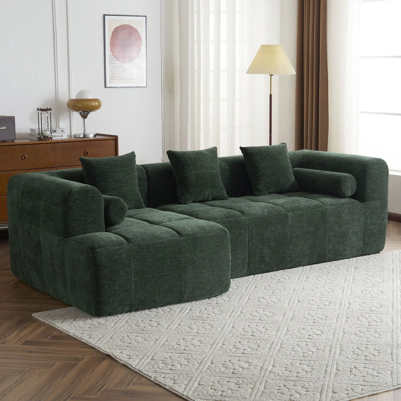 Sectional Free Combined Sofa With 2 Side Pockets by Unique Piece Furniture