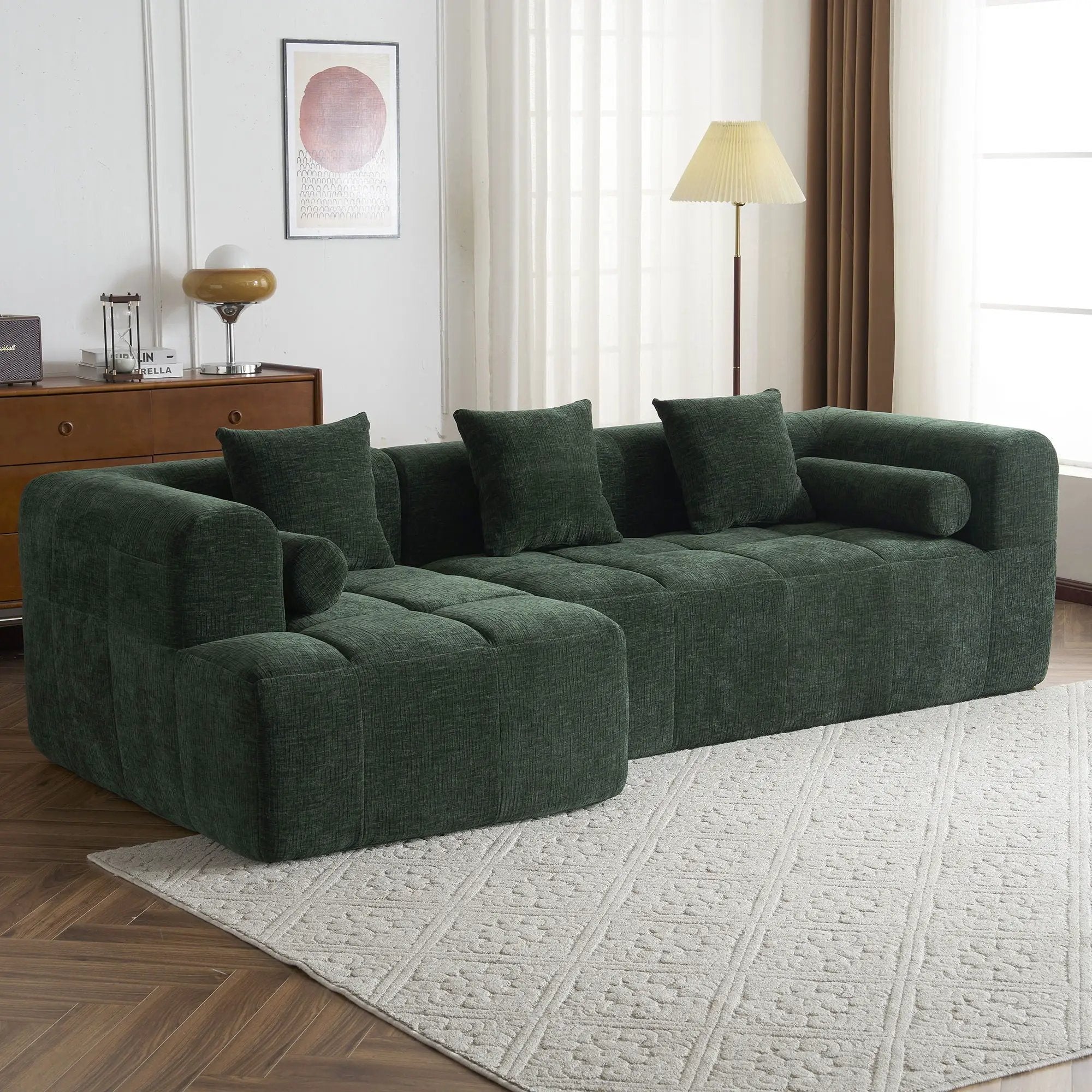 Sectional Free Combined Sofa With 2 Side Pockets by Unique Piece Furniture