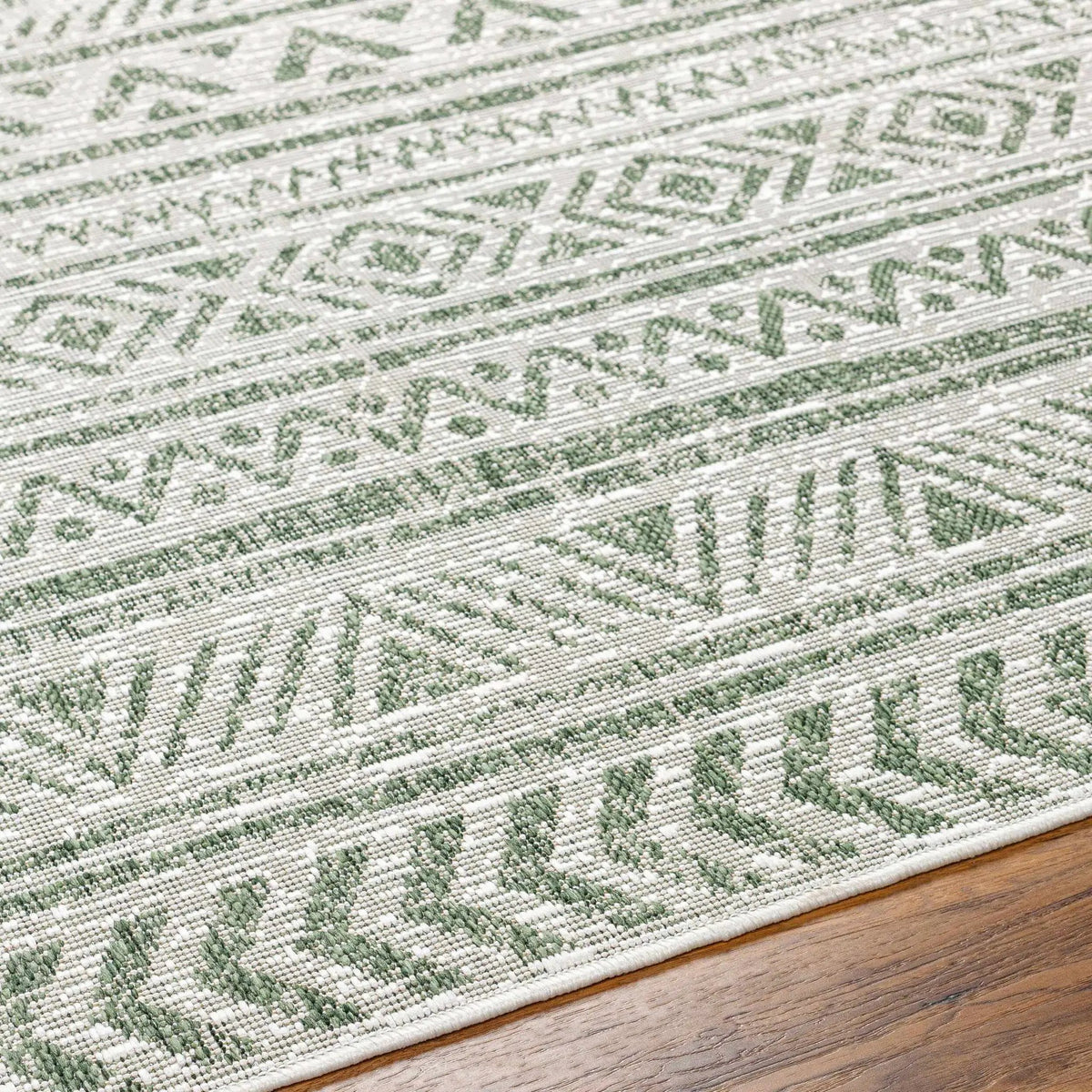 Novato Olive All Over Pattern Performance Outdoor Rug, photo 10 of 10