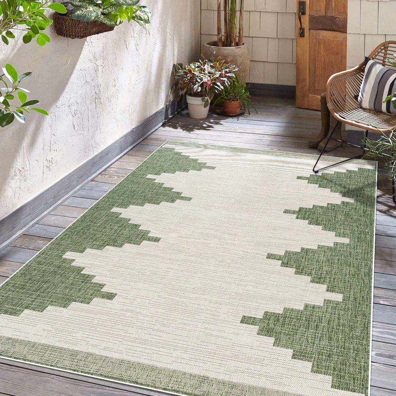 Djugun Green Indoor & Outdoor Rug by Hauteloom
