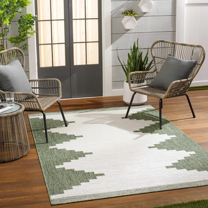 Djugun Green Indoor & Outdoor Rug by Hauteloom