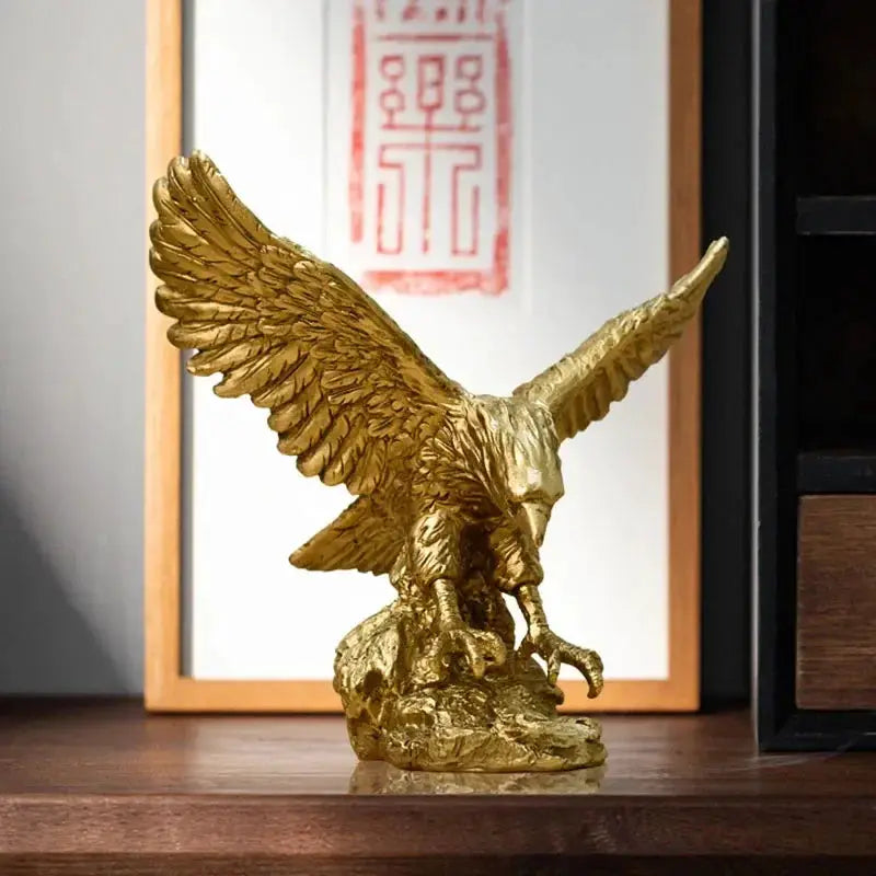 Golden Eagle Decorative Sculpture by House Of Avana