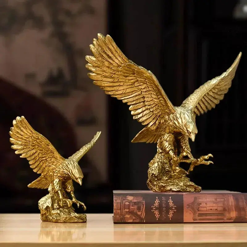 Golden Eagle Decorative Sculpture by House Of Avana
