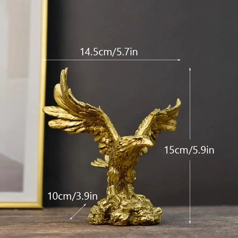 Golden Eagle Decorative Sculpture by House Of Avana