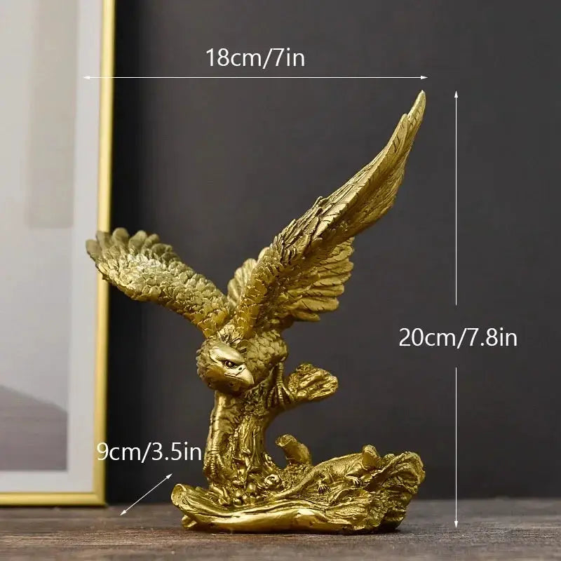 Golden Eagle Decorative Sculpture by House Of Avana