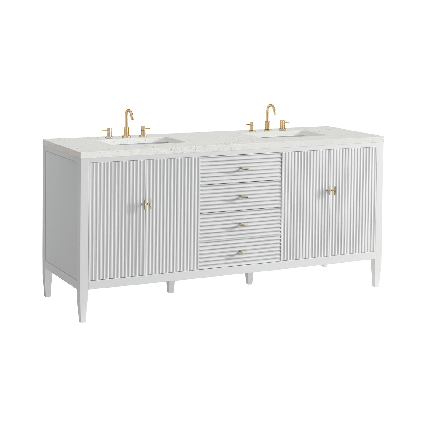 James Martin Myrrin 72" Double Bathroom Vanity, Bright White, view 36
