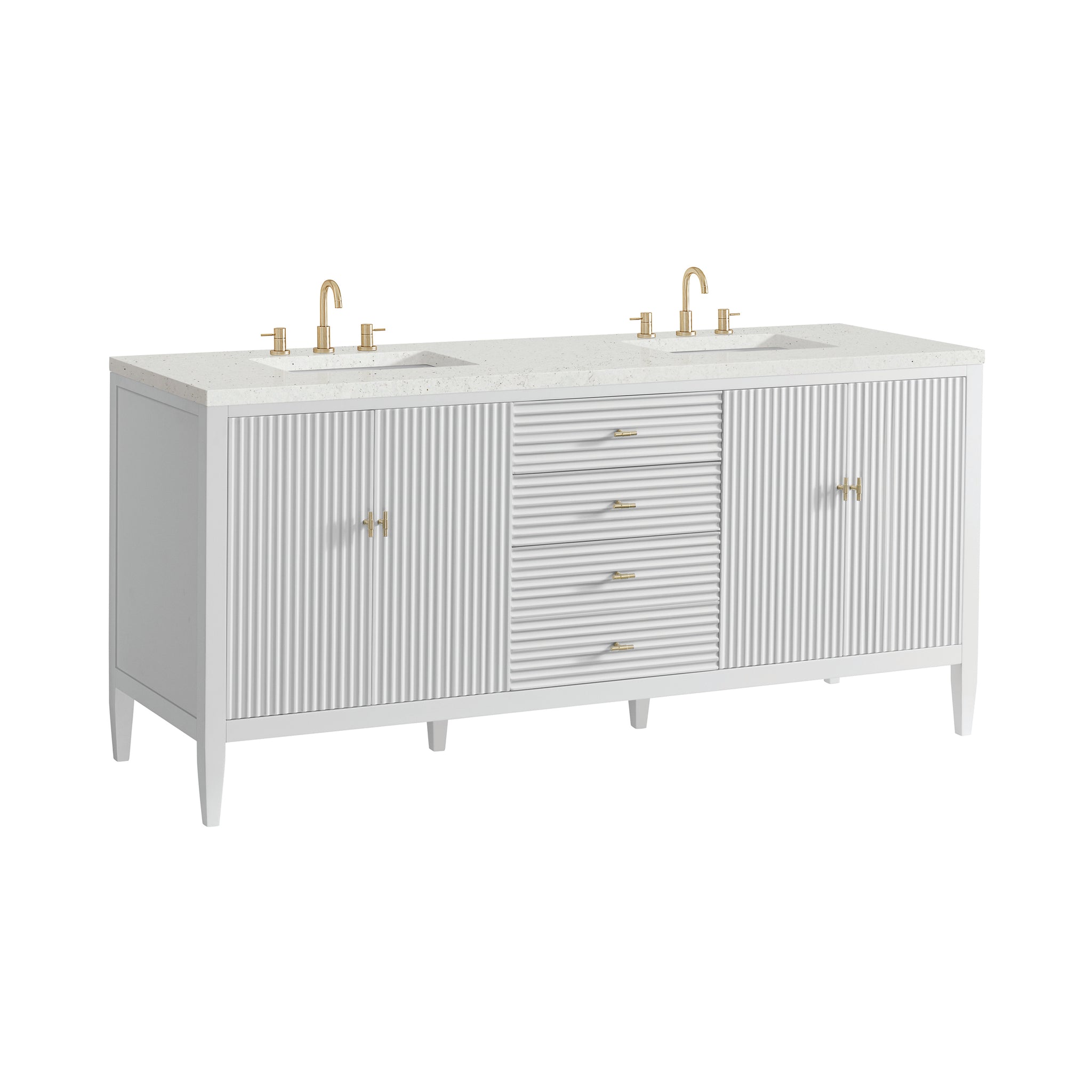 James Martin Myrrin 72" Double Bathroom Vanity, Bright White, view 36