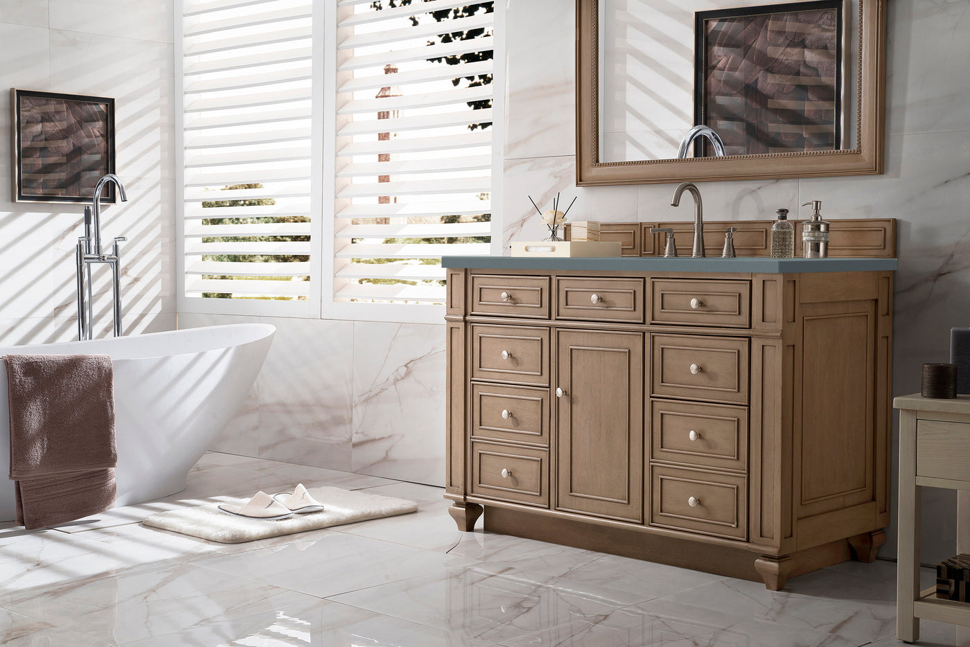 James Martin Bristol 48" Single Bathroom Vanity, Whitewashed Walnut, view 23