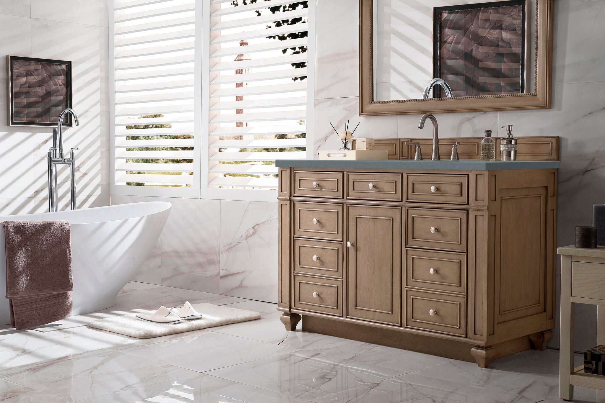 James Martin Bristol 48" Single Bathroom Vanity, Whitewashed Walnut, view 23