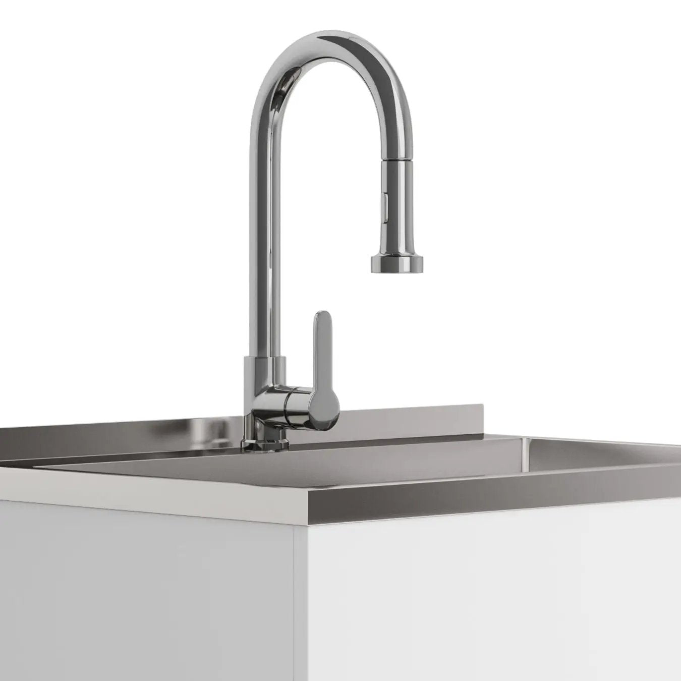 Metro - Laundry Cabinet & Faucet And Stainless Steel Sink by Unique Piece Furniture