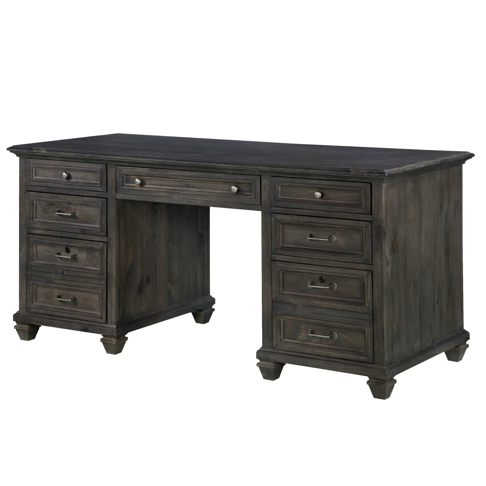 Sutton Place - Executive Desk - Weathered Charcoal by Unique Piece Furniture
