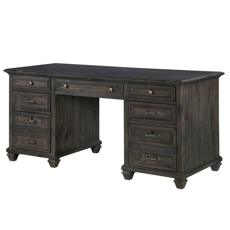 Sutton Place - Executive Desk - Weathered Charcoal by Unique Piece Furniture