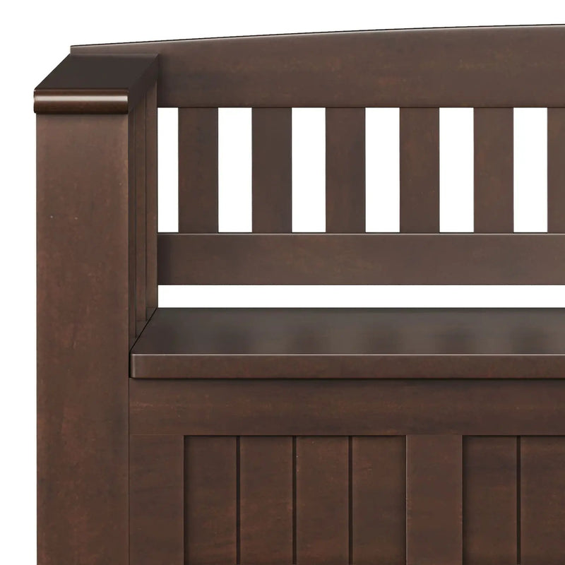 Acadian - Entryway Storage Bench With Shelf - Brown by HouseOfZazla