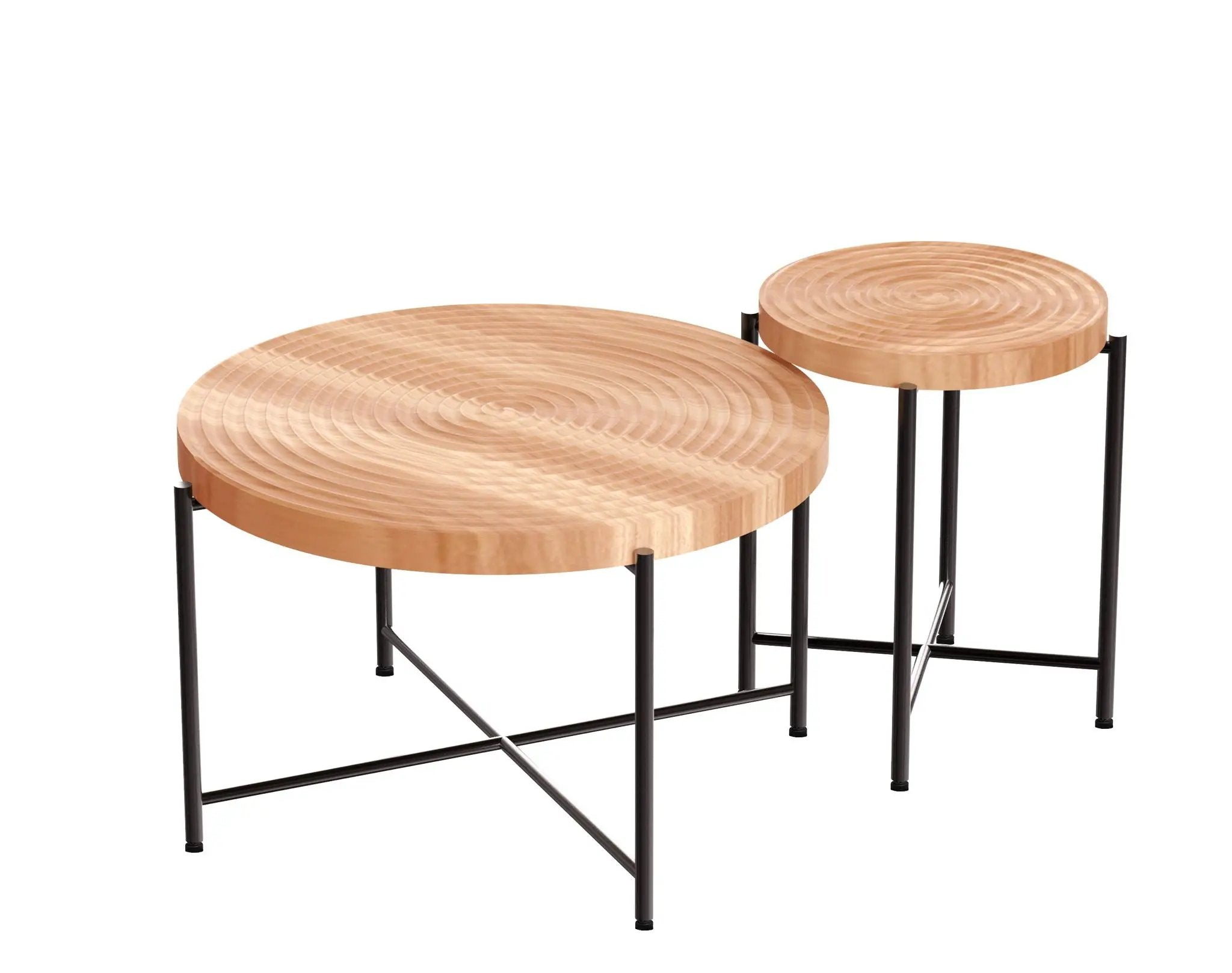 Coffee And End Table Set Waterproof Cover (Set of 2) - Natural Wood / Brown by Unique Piece Furniture