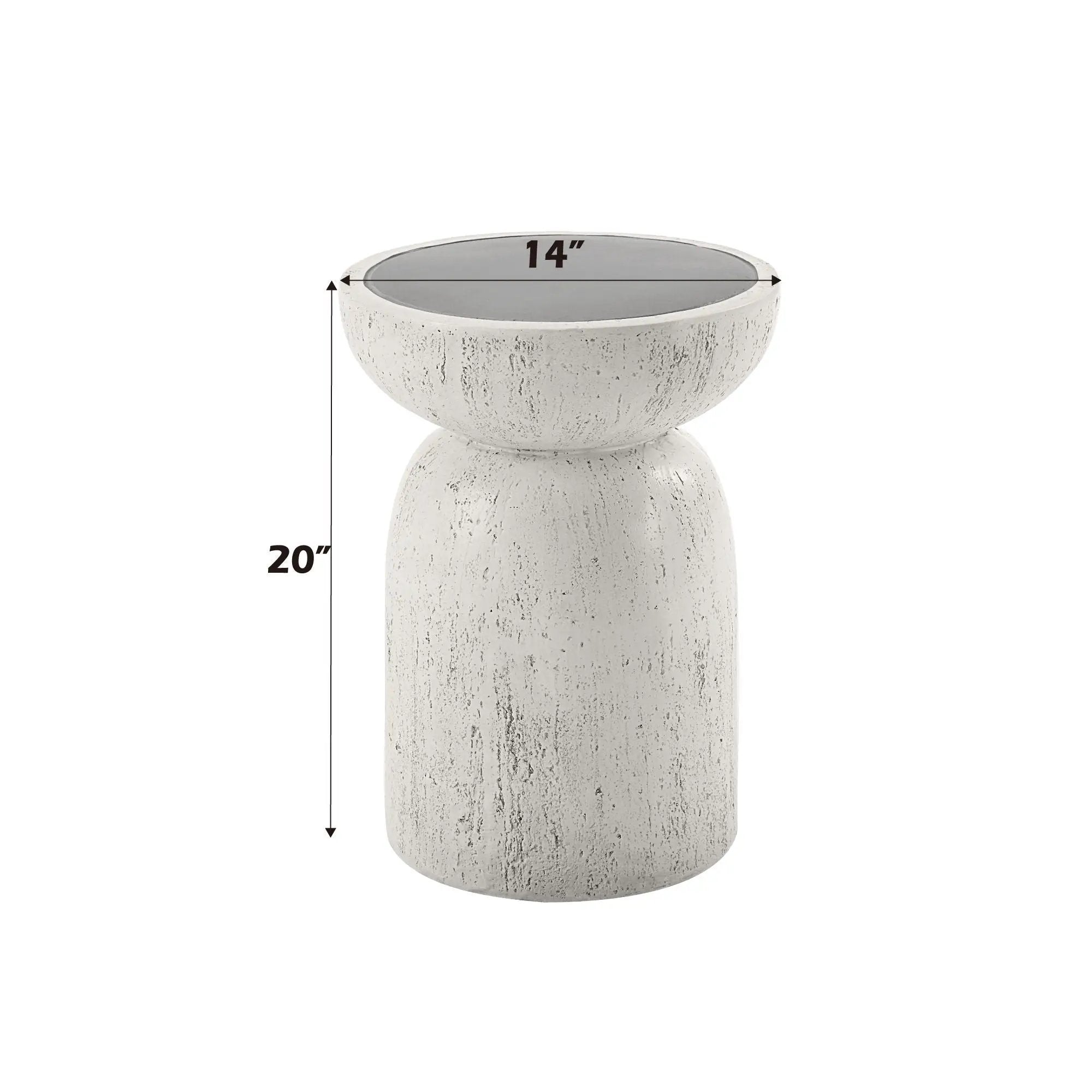 Dylana - Natural Fiber Concrete Accent Table - Gray by Unique Piece Furniture