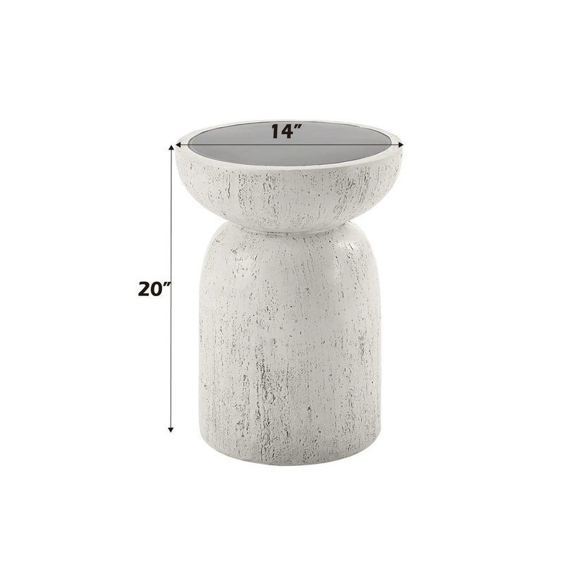 Dylana - Natural Fiber Concrete Accent Table - Gray by Unique Piece Furniture