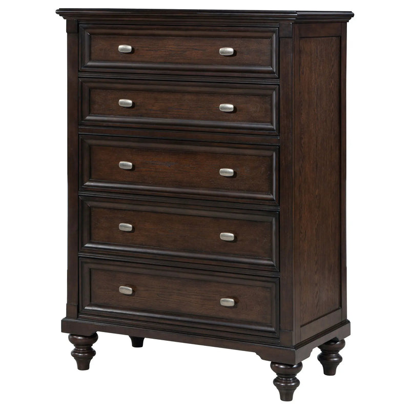 Andover 5-drawer Chest of Drawers Dark Oak by Unique Piece Furniture
