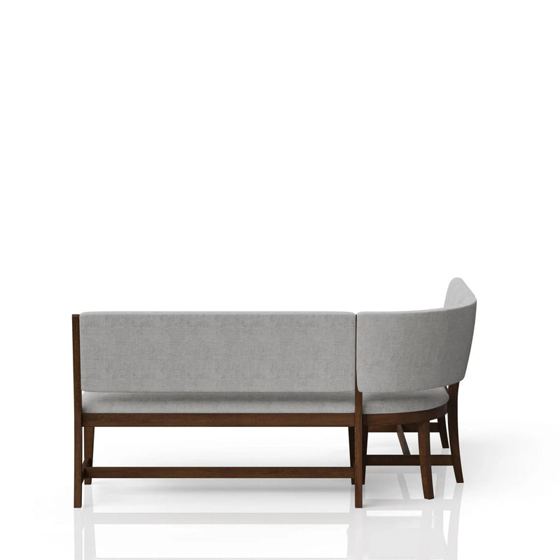 Curved Dining Bench Upholstered Curved Bench - Beige by Unique Piece Furniture